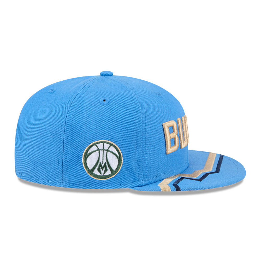 New Era Milwaukee Bucks NBA 2024 NBA City Series Blue 9FIFTY Snapback Cap