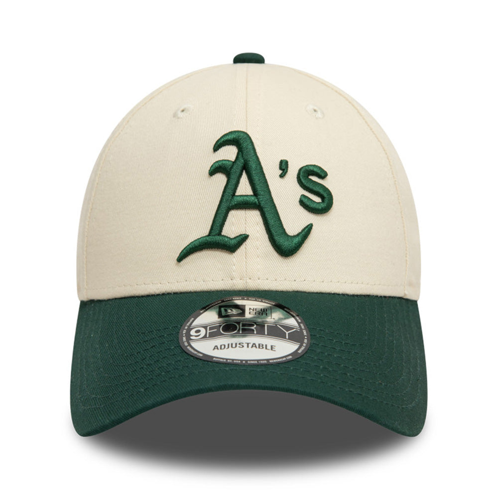 New Era Oakland Athletics Color Block Light Cream 9FORTY Adjustable Cap