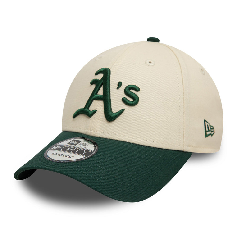 New Era Oakland Athletics Color Block Light Cream 9FORTY Adjustable Cap