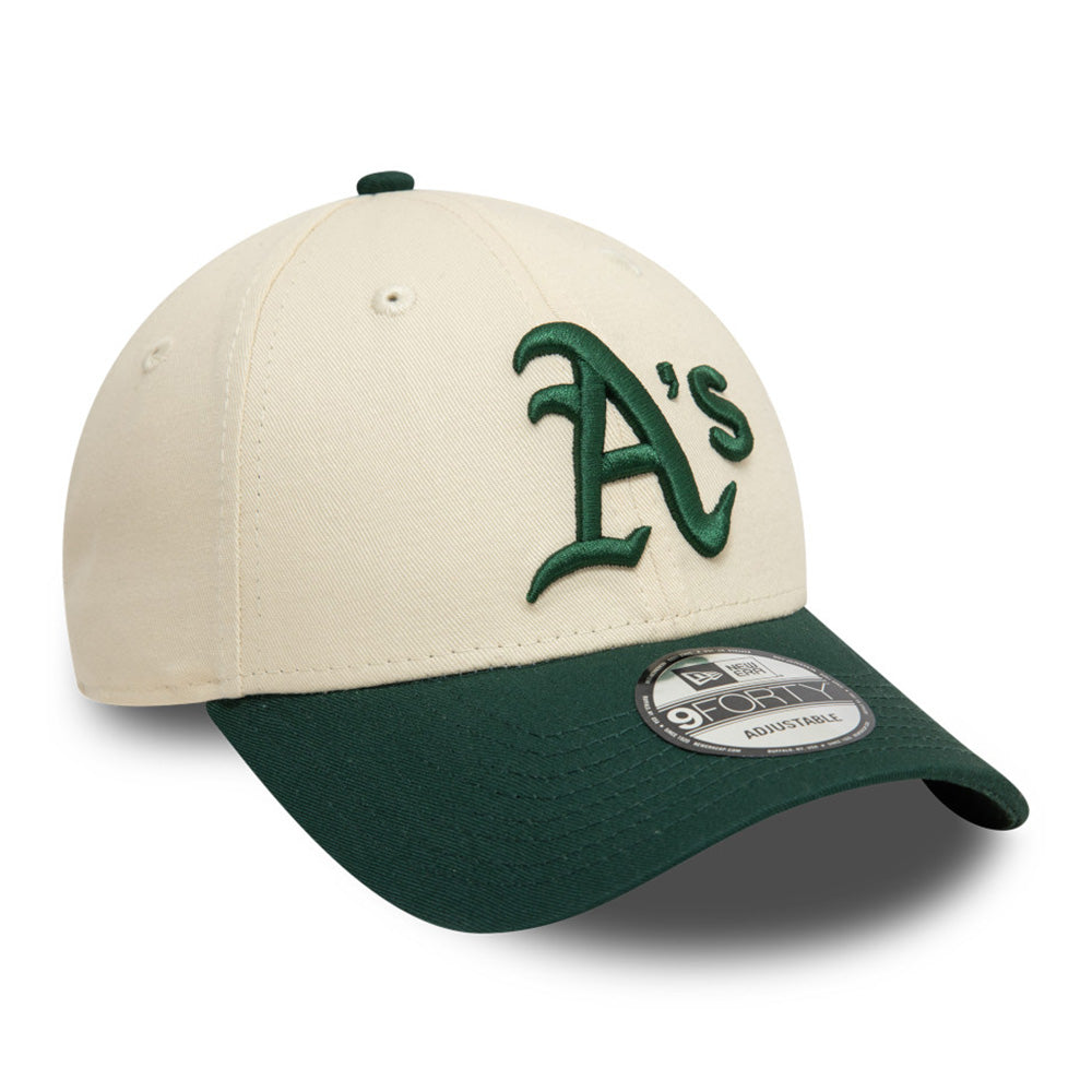 New Era Oakland Athletics Color Block Light Cream 9FORTY Adjustable Cap