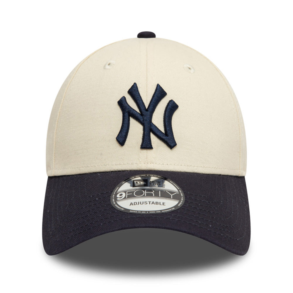New Era New York Yankees Color Block Light Cream 9FORTY Adjustable Cap