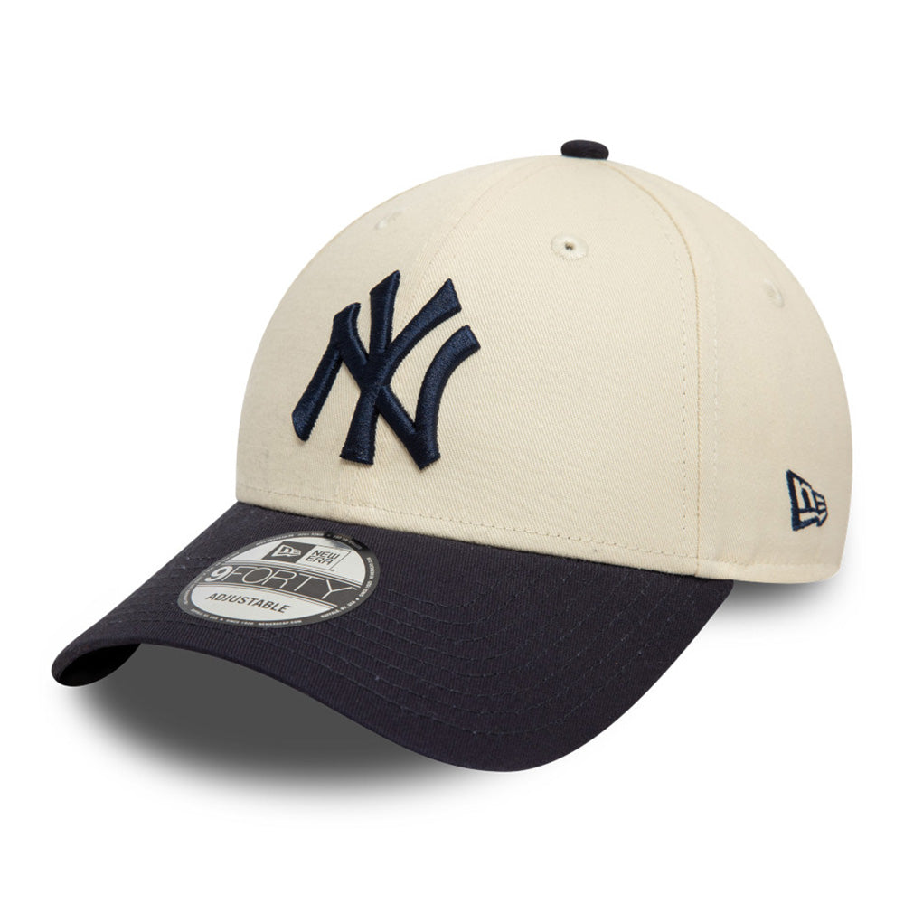 New Era New York Yankees Color Block Light Cream 9FORTY Adjustable Cap
