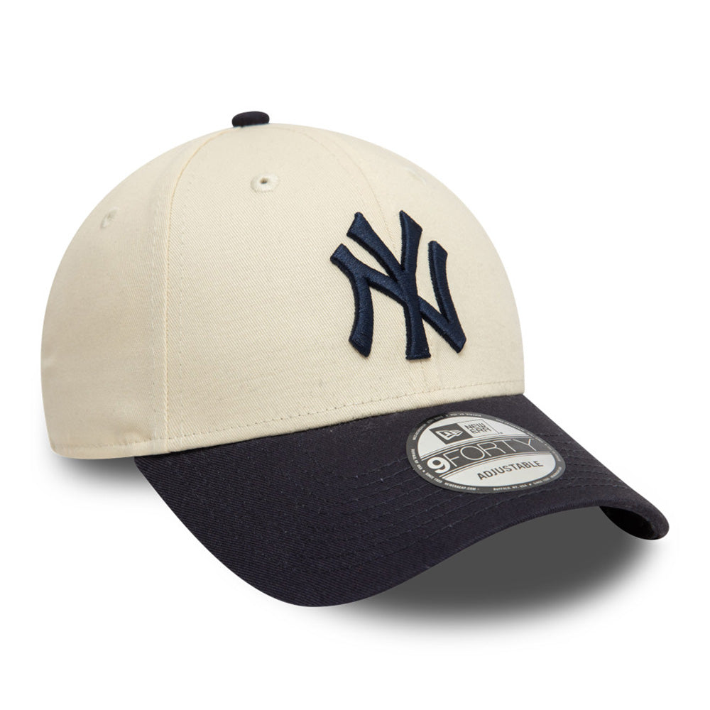 New Era New York Yankees Color Block Light Cream 9FORTY Adjustable Cap