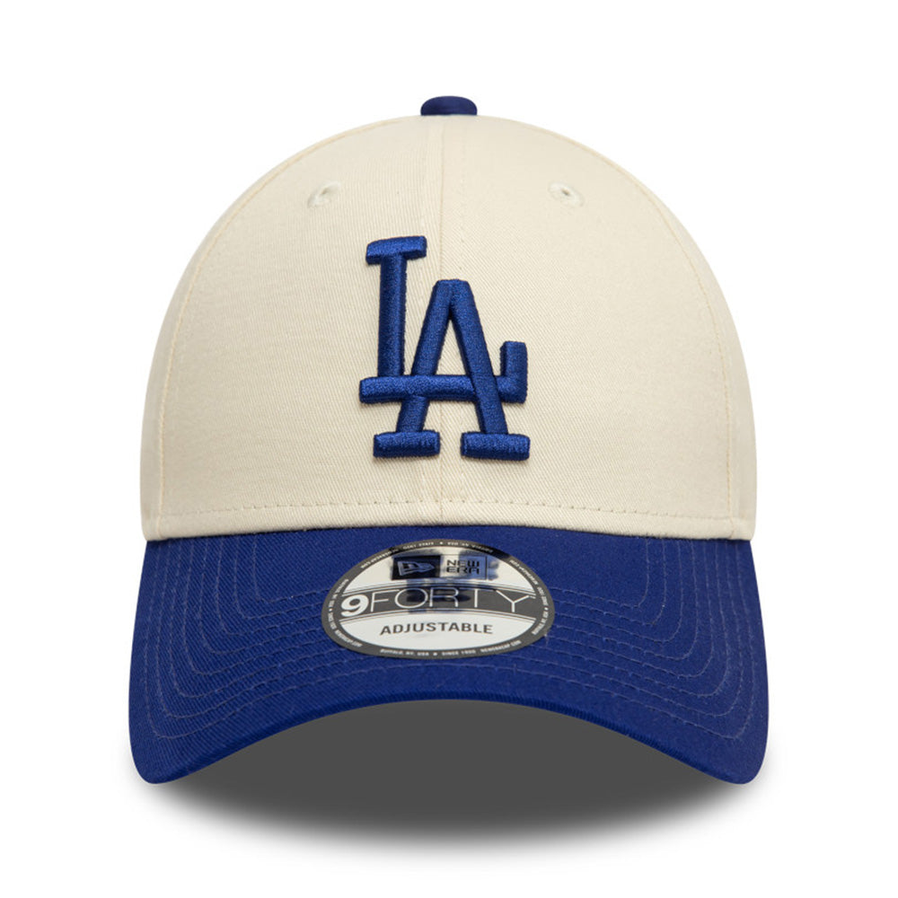 New Era Los Angeles Dodgers Color Block Light Cream 9FORTY Adjustable Cap