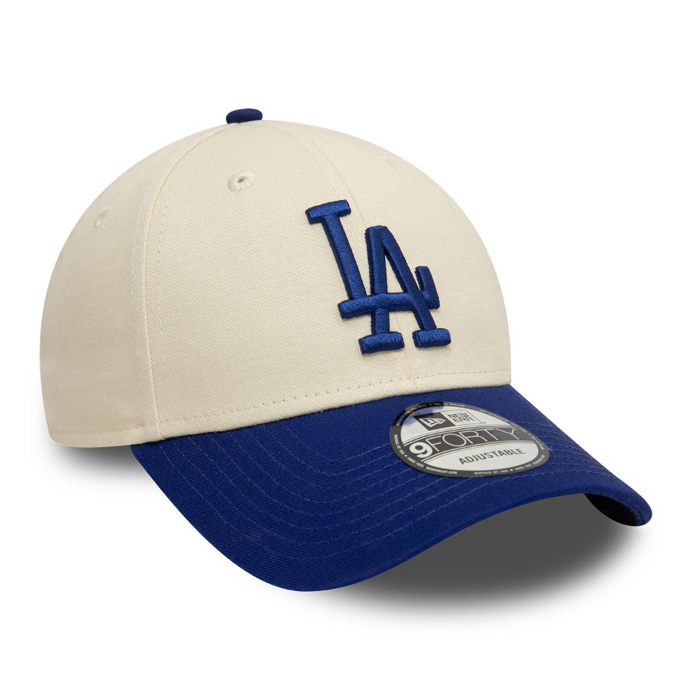 New Era Los Angeles Dodgers Color Block Light Cream 9FORTY Adjustable Cap