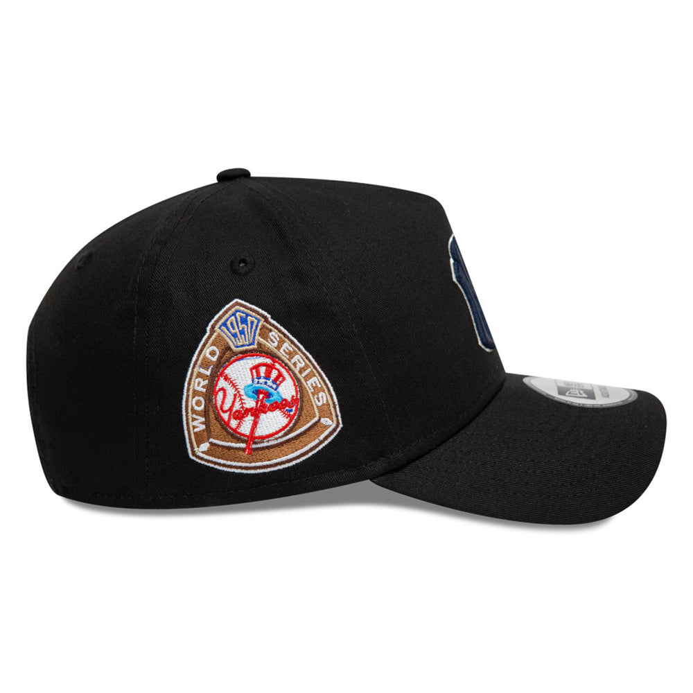 New Era New York Yankees World Series Black 9FORTY E-Frame Snapback Cap