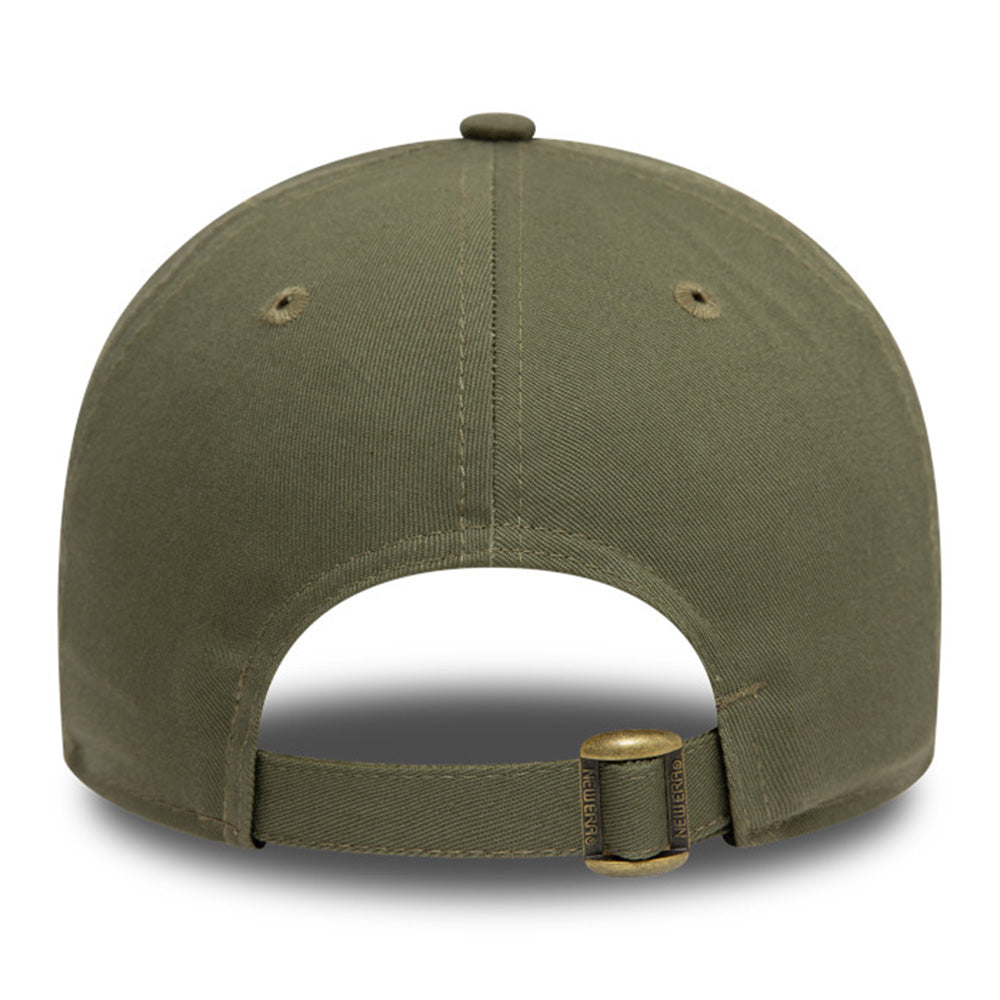 New Era Box Logo Metal Badge New Olive 9FORTY Adjustable Cap