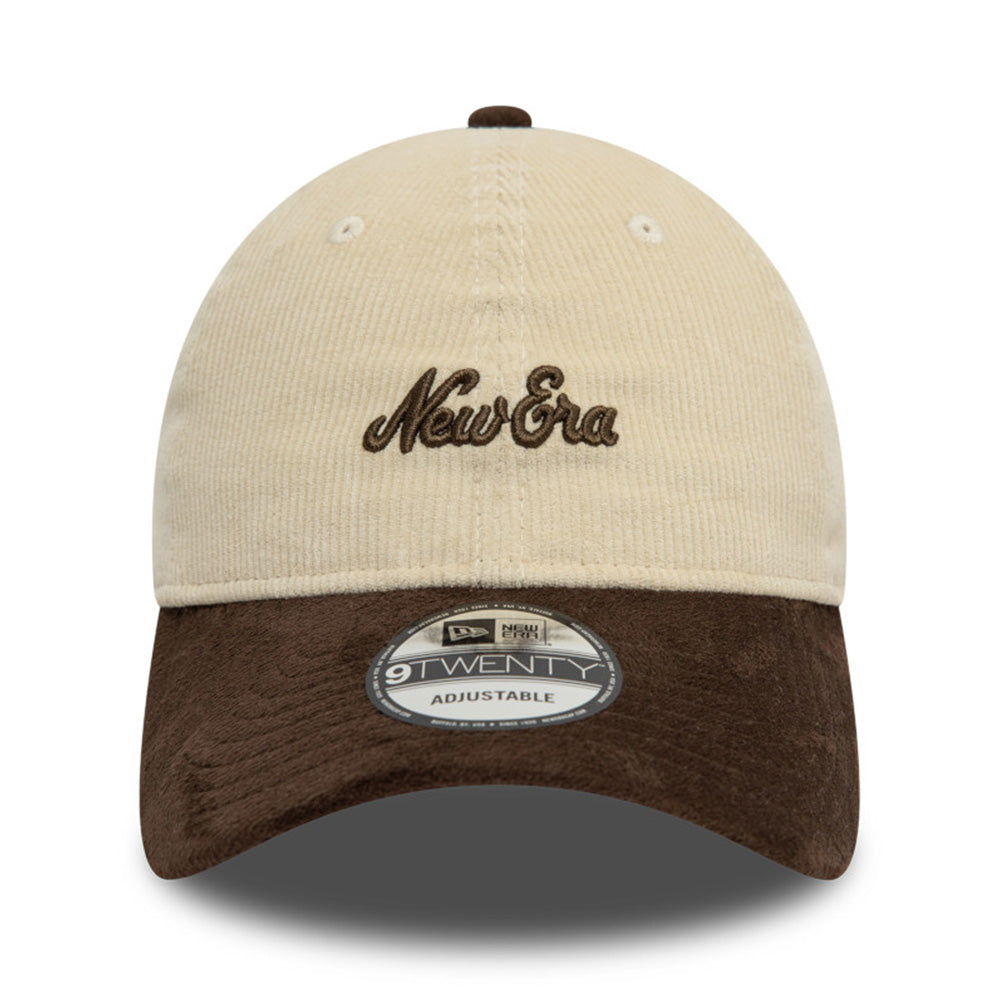 New Era Script Premium Corduroy Stone 9TWENTY Adjustable Cap