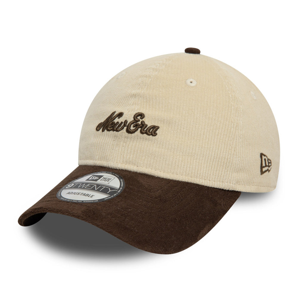 New Era Script Premium Corduroy Stone 9TWENTY Adjustable Cap