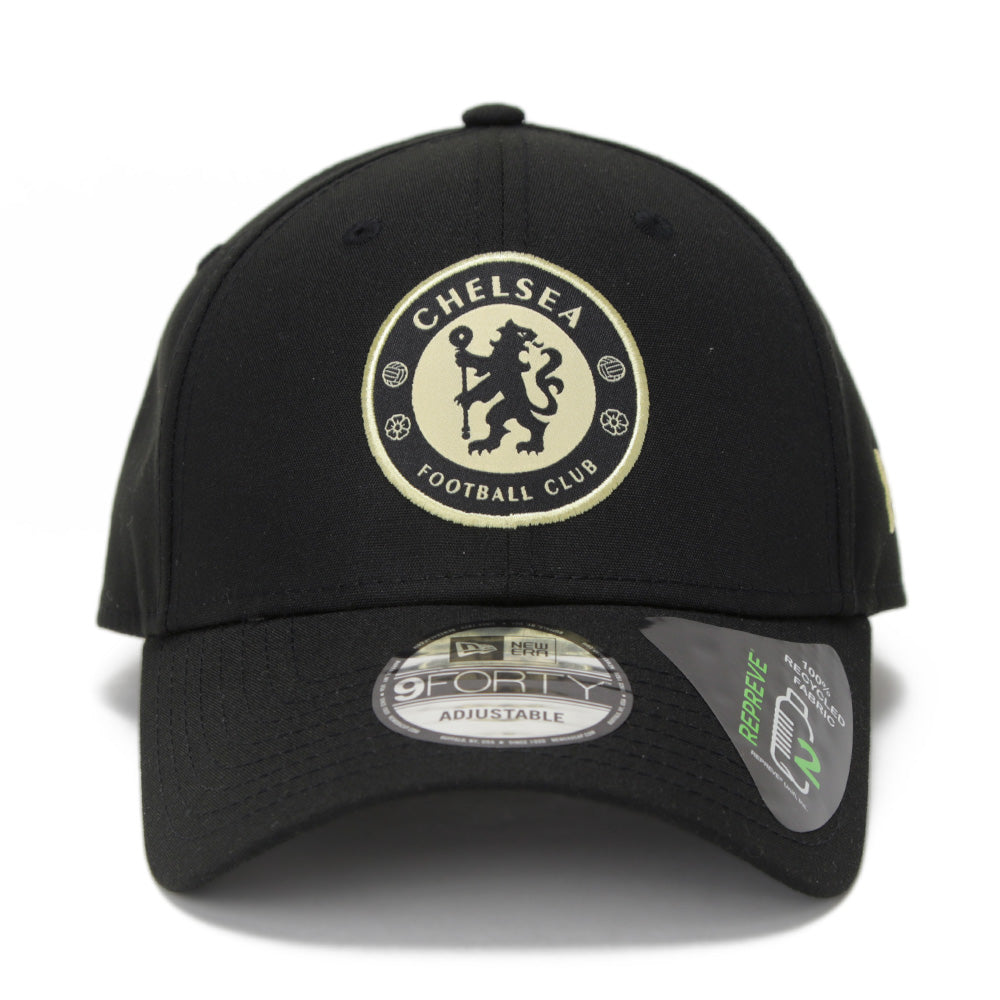 New Era Chelsea FC Lion Crest Seasonal Black 9FORTY Adjustable Cap