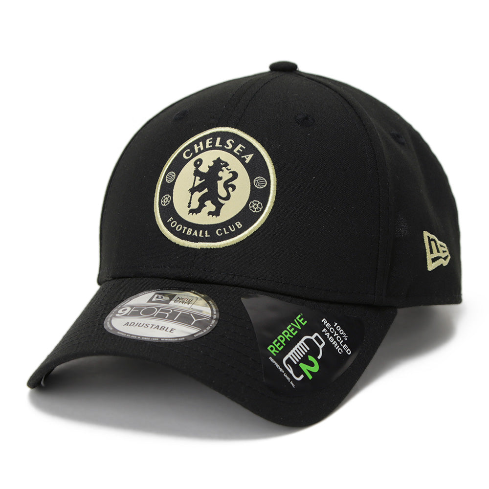 New Era Chelsea FC Lion Crest Seasonal Black 9FORTY Adjustable Cap