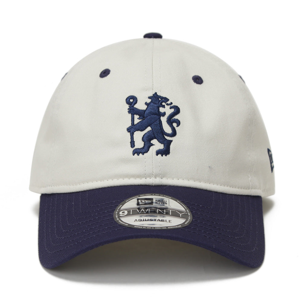 New Era Chelsea FC Lion Crest Seasonal Ivory 9TWENTY Adjustable Cap