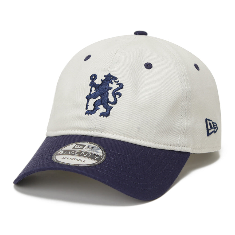 New Era Chelsea FC Lion Crest Seasonal Ivory 9TWENTY Adjustable Cap