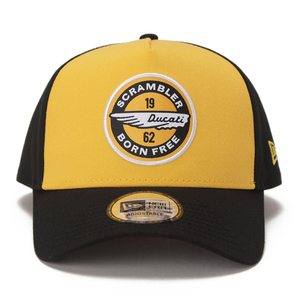 New Era Ducati Motorsport Scrambler Patch Grilled Yellow 9FORTY E-Frame Trucker Cap