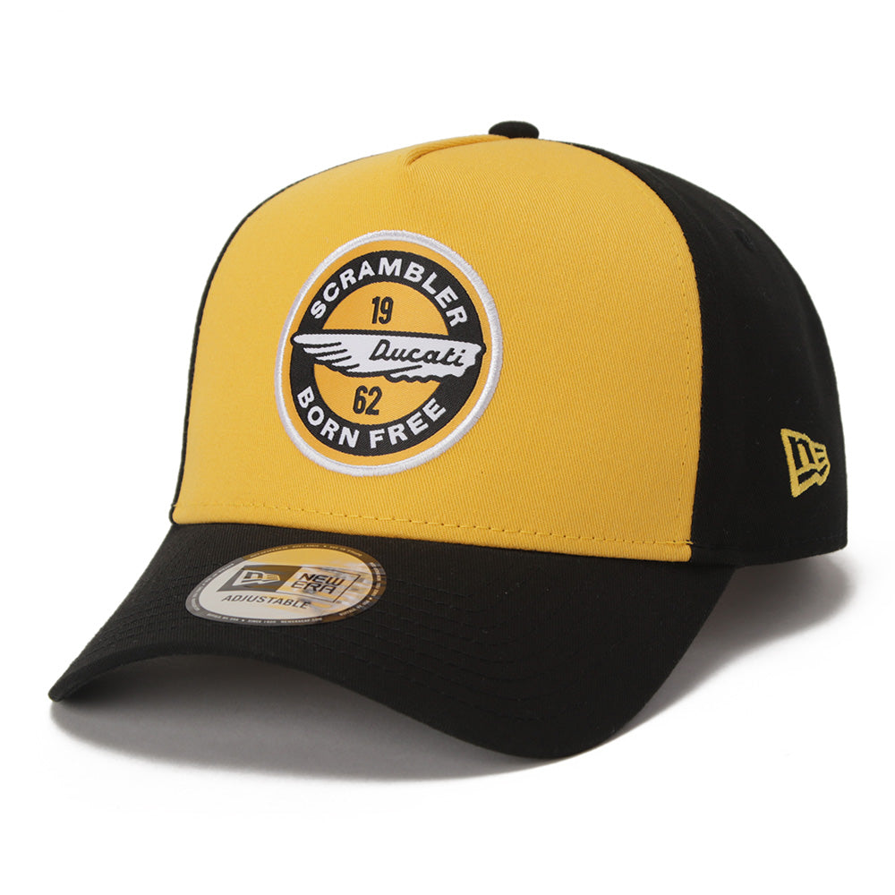 New Era Ducati Motorsport Scrambler Patch Grilled Yellow 9FORTY E-Frame Trucker Cap