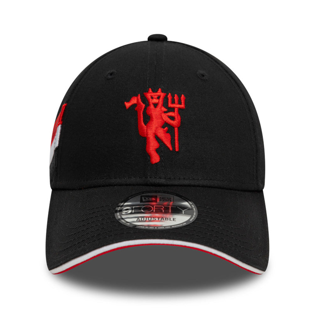 New Era Manchester United FC Flag Black 9FORTY Adjustable Cap