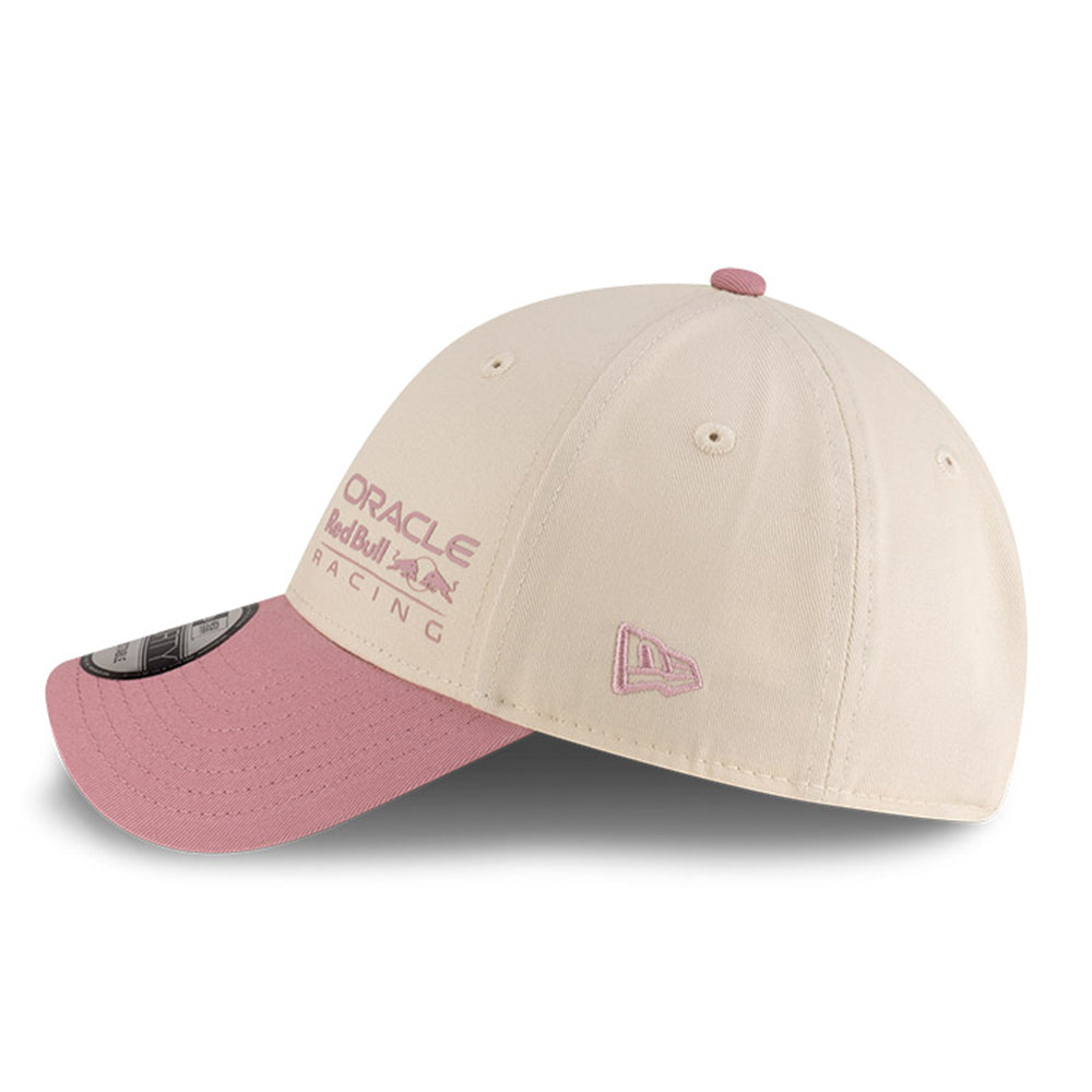 New Era Oracle Red Bull Racing Light Cream on Pink 9FORTY Adjustable Cap