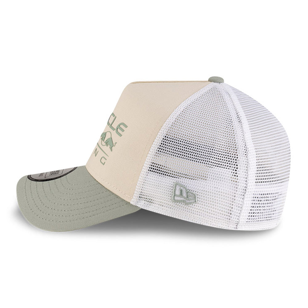 New Era Oracle Red Bull Racing Light Cream 9FORTY E-Frame Trucker Snapback Cap