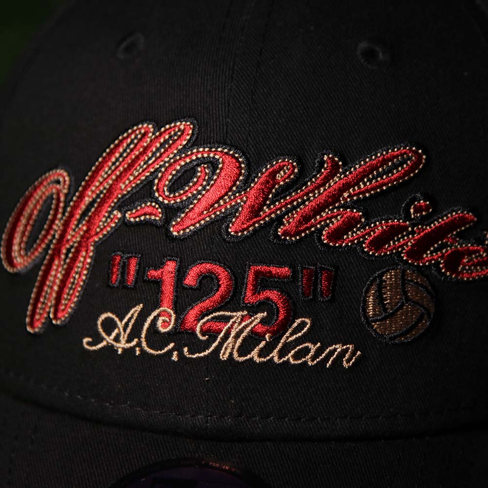 New Era Off-White x AC Milan Black 9FORTY Adjustable Cap (LIMITED ONLINE EXCLUSIVE)