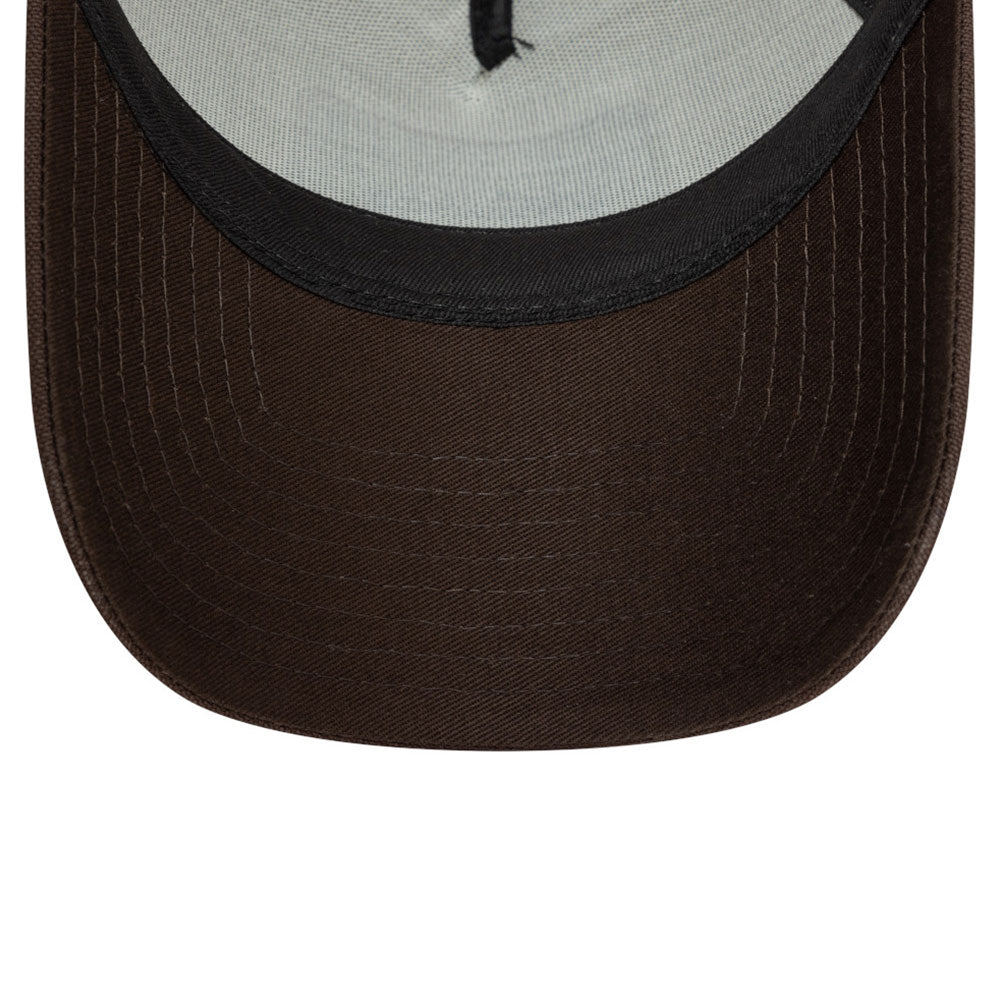 New Era Patch Cot Canvas Stone Khaki 9FORTY E-Frame Trucker Snapback Cap