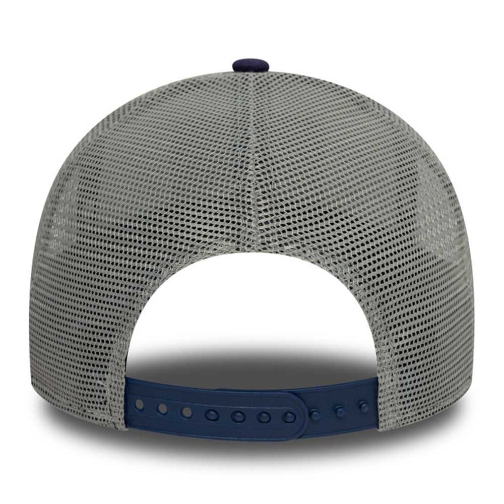 New Era Patch Cot Canvas Optic White Grey 9FORTY E-Frame Trucker Snapback Cap