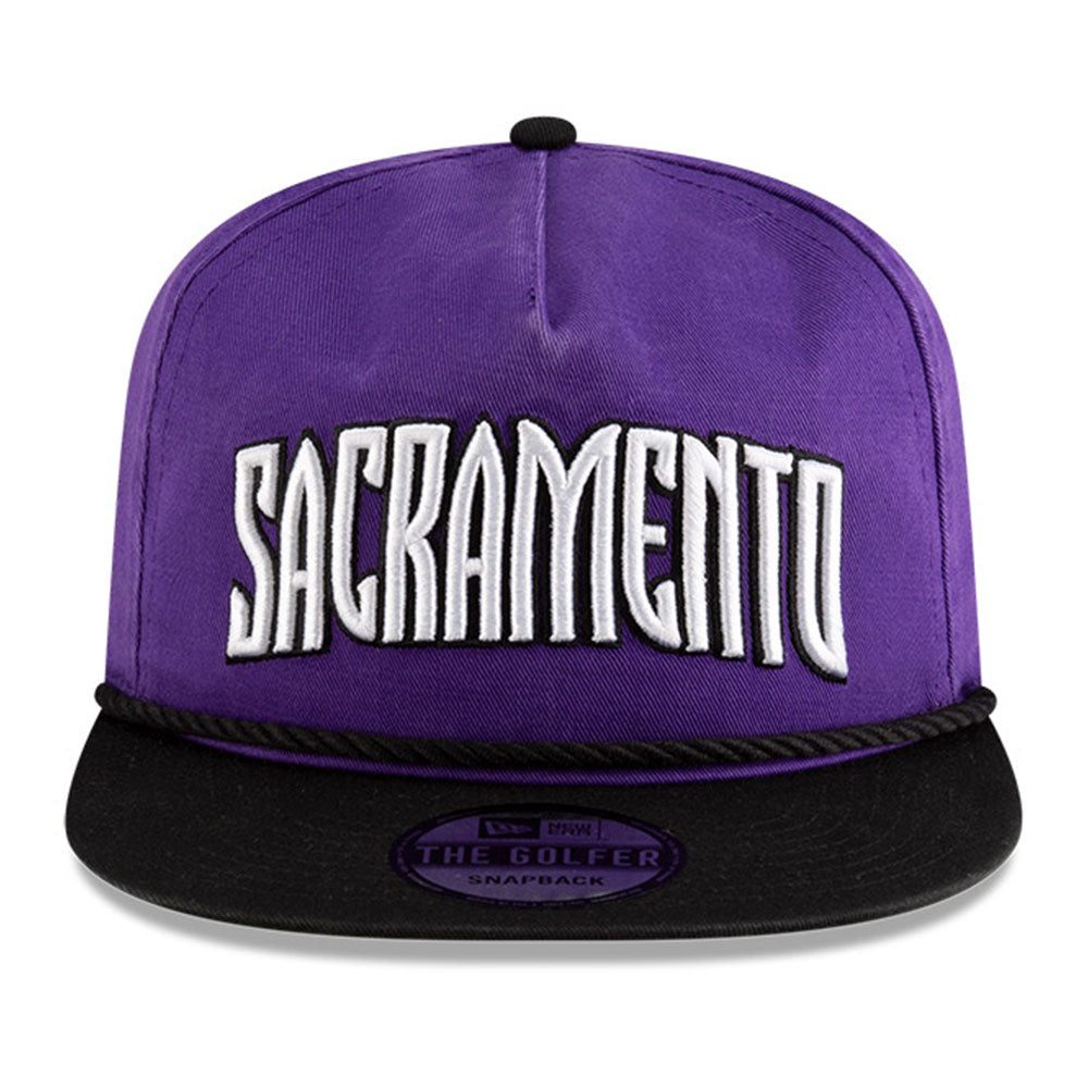 New Era Sacramento Kings NBA Classic Edition Purple Golfer Snapback Cap