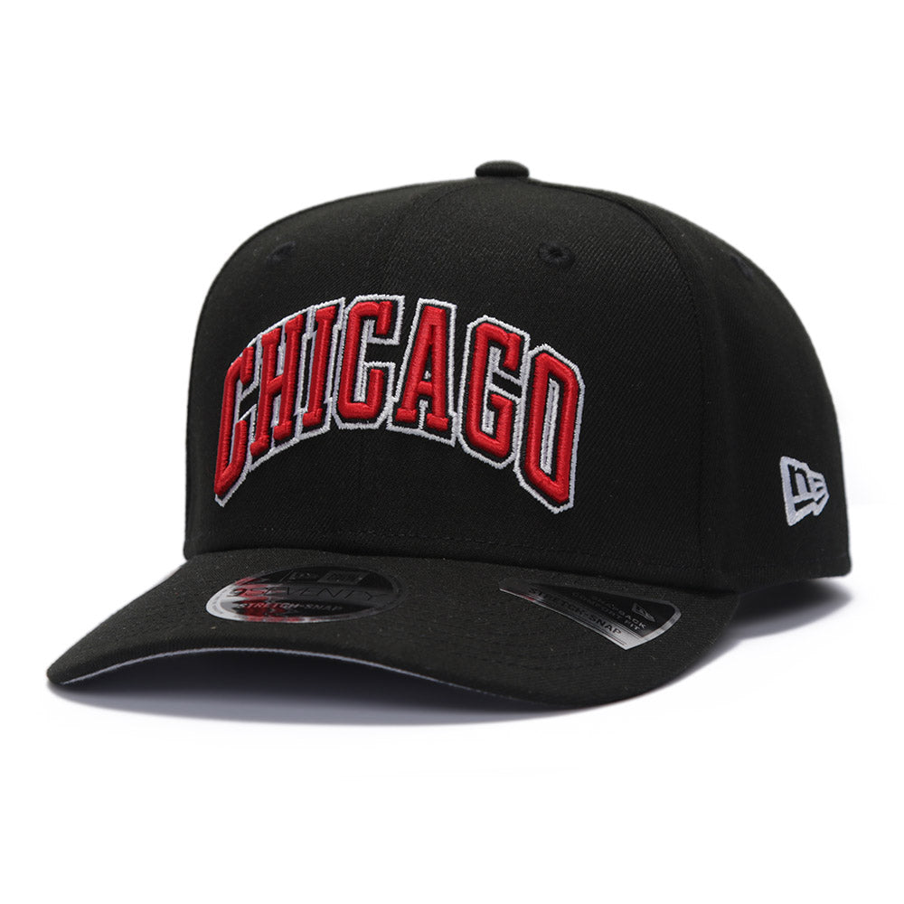 New Era Chicago Bulls NBA Statement Black 9SEVENTY Stretch Snapback Cap