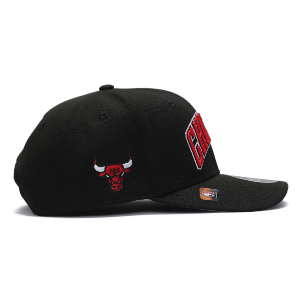 New Era Chicago Bulls NBA Statement Black 9SEVENTY Stretch Snapback Cap