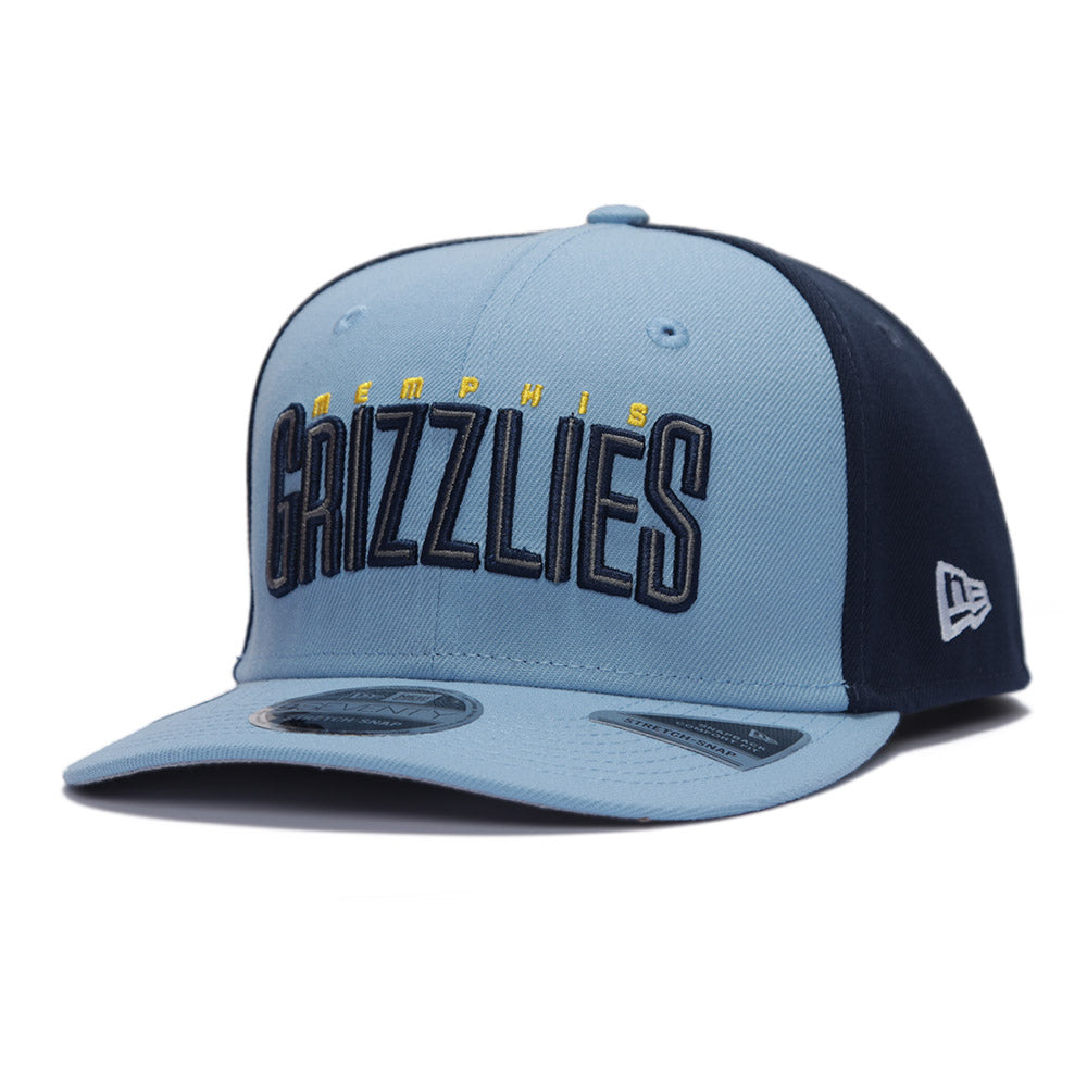 New Era Memphis Grizzlies NBA Statement Pastel Blue 9SEVENTY Stretch Snapback Cap