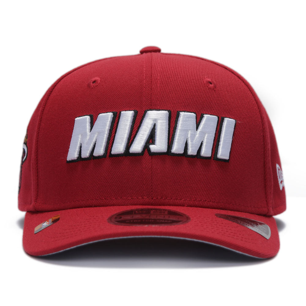 New Era Miami Heat NBA Statement Maroon 9SEVENTY Stretch Snapback Cap