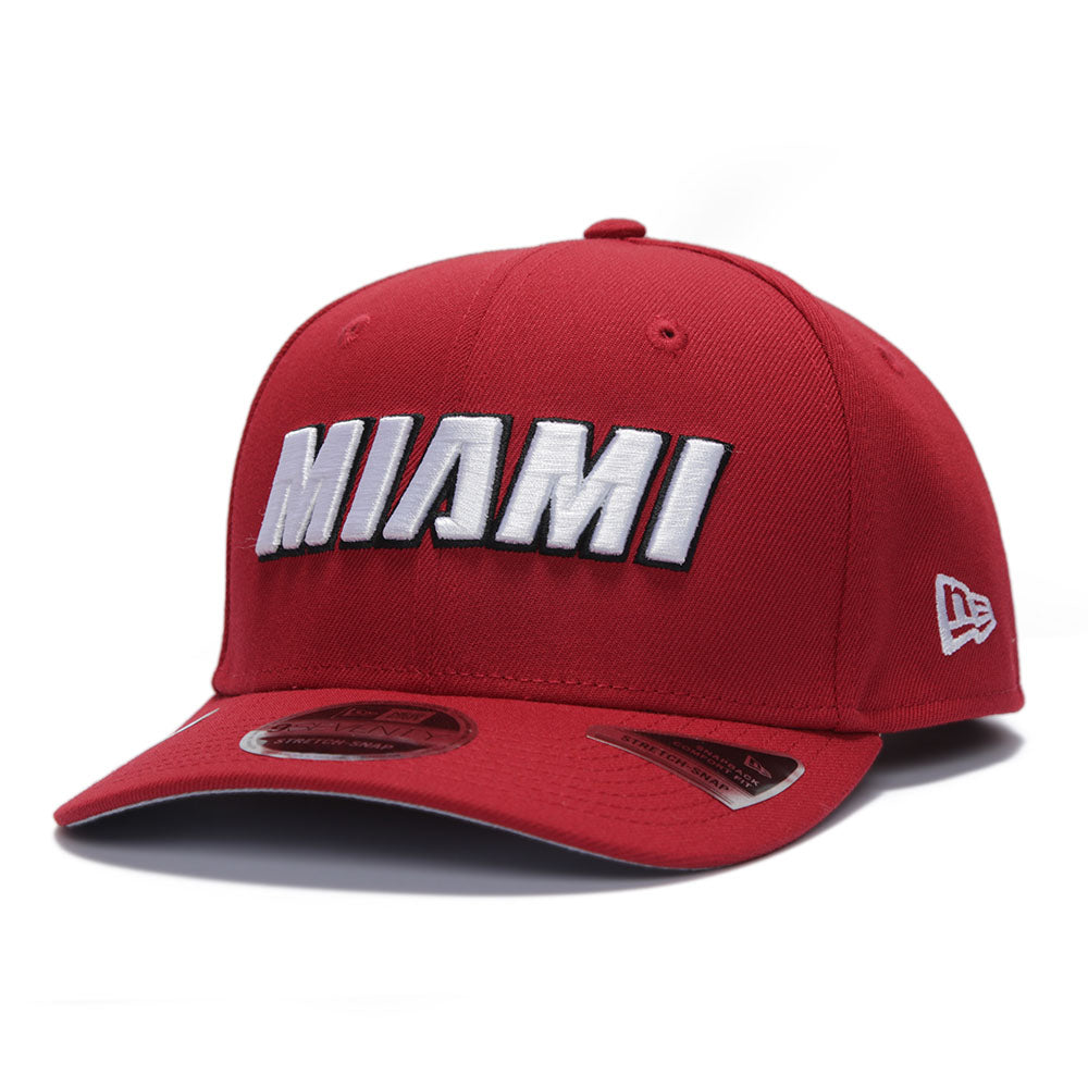 New Era Miami Heat NBA Statement Maroon 9SEVENTY Stretch Snapback Cap