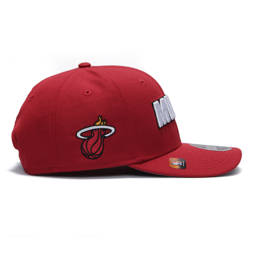 New Era Miami Heat NBA Statement Maroon 9SEVENTY Stretch Snapback Cap