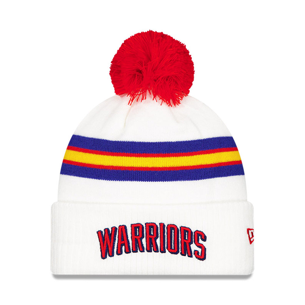 New Era Golden State Warriors NBA Classic Edition White Knit Beanie