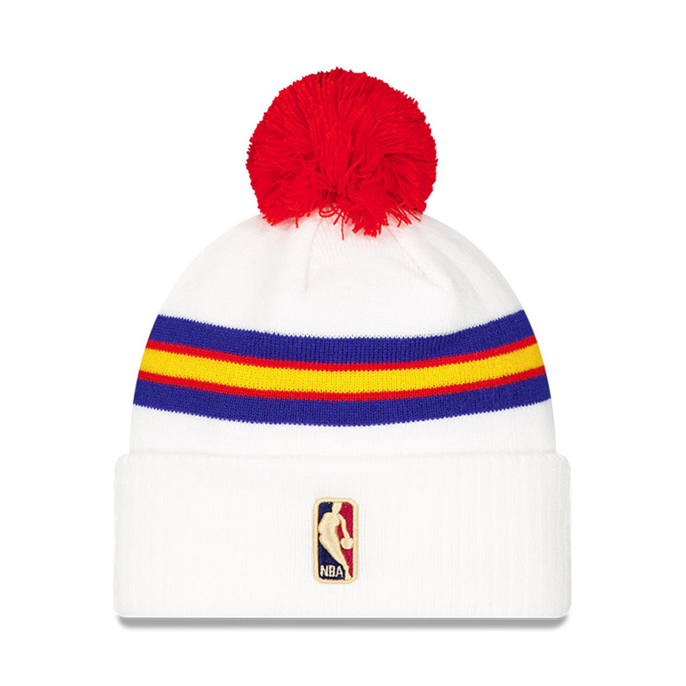 New Era Golden State Warriors NBA Classic Edition White Knit Beanie