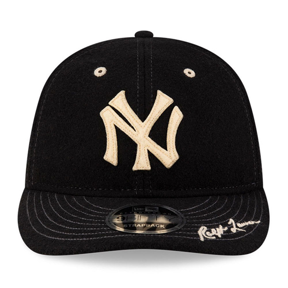 New Era x Ralph Lauren New York Yankees MLB Black 9FIFTY Retro Crown Adjustable Cap ( ONLINE EXCLUSIVE )