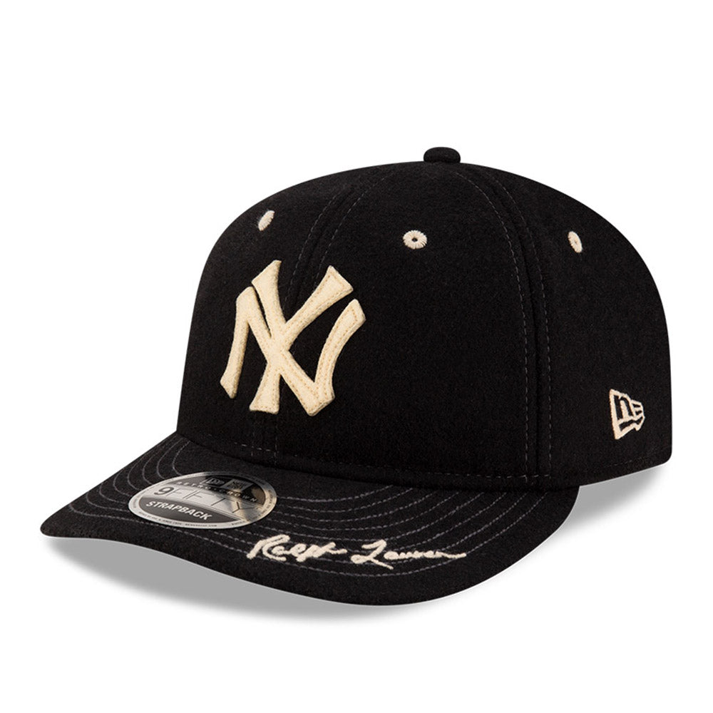 New Era x Ralph Lauren New York Yankees MLB Black 9FIFTY Retro Crown Adjustable Cap ( ONLINE EXCLUSIVE )