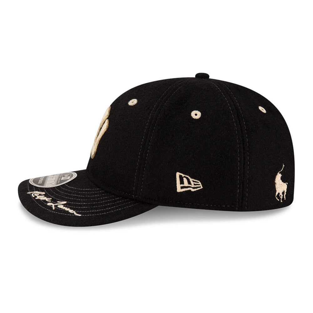 New Era x Ralph Lauren New York Yankees MLB Black 9FIFTY Retro Crown Adjustable Cap ( ONLINE EXCLUSIVE )