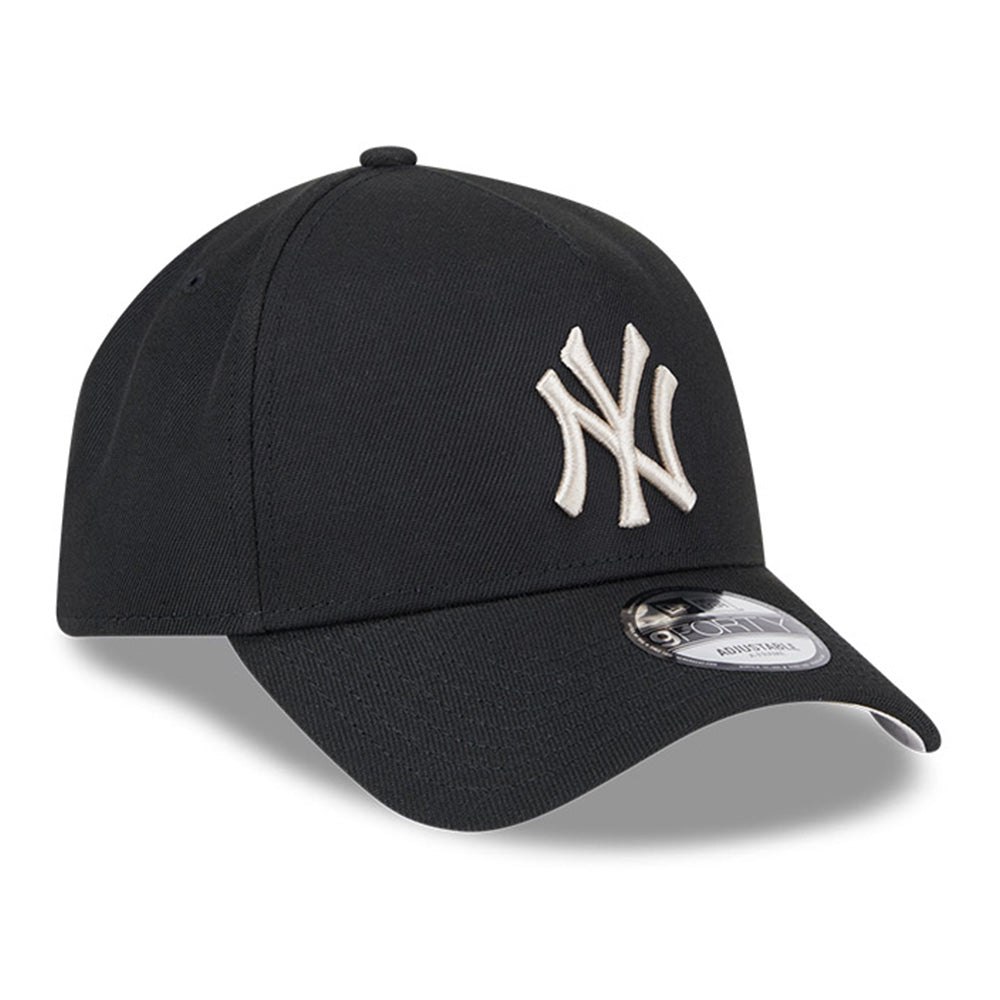 New Era New York Yankees Black Stone Repreve® Black 9FORTY A-Frame Snapback Cap