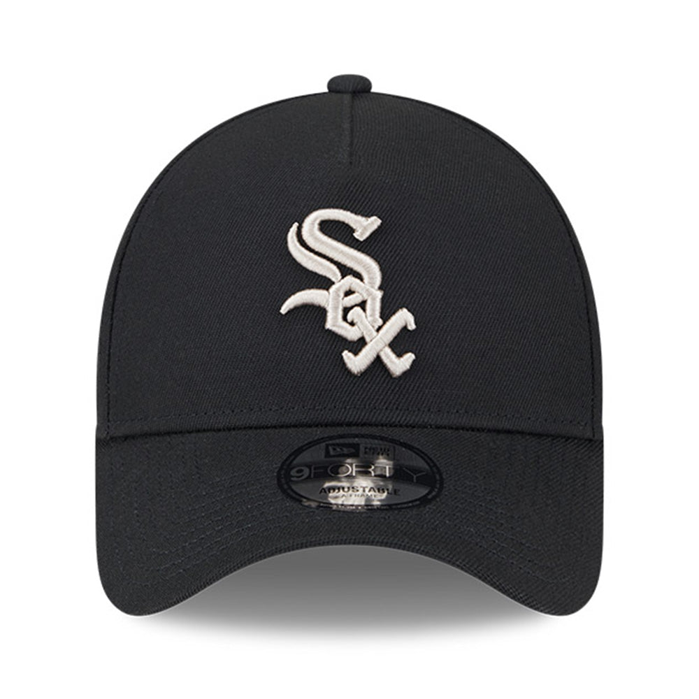 New Era Chicago White Sox Black Stone Repreve® Black 9FORTY A-Frame Snapback Cap