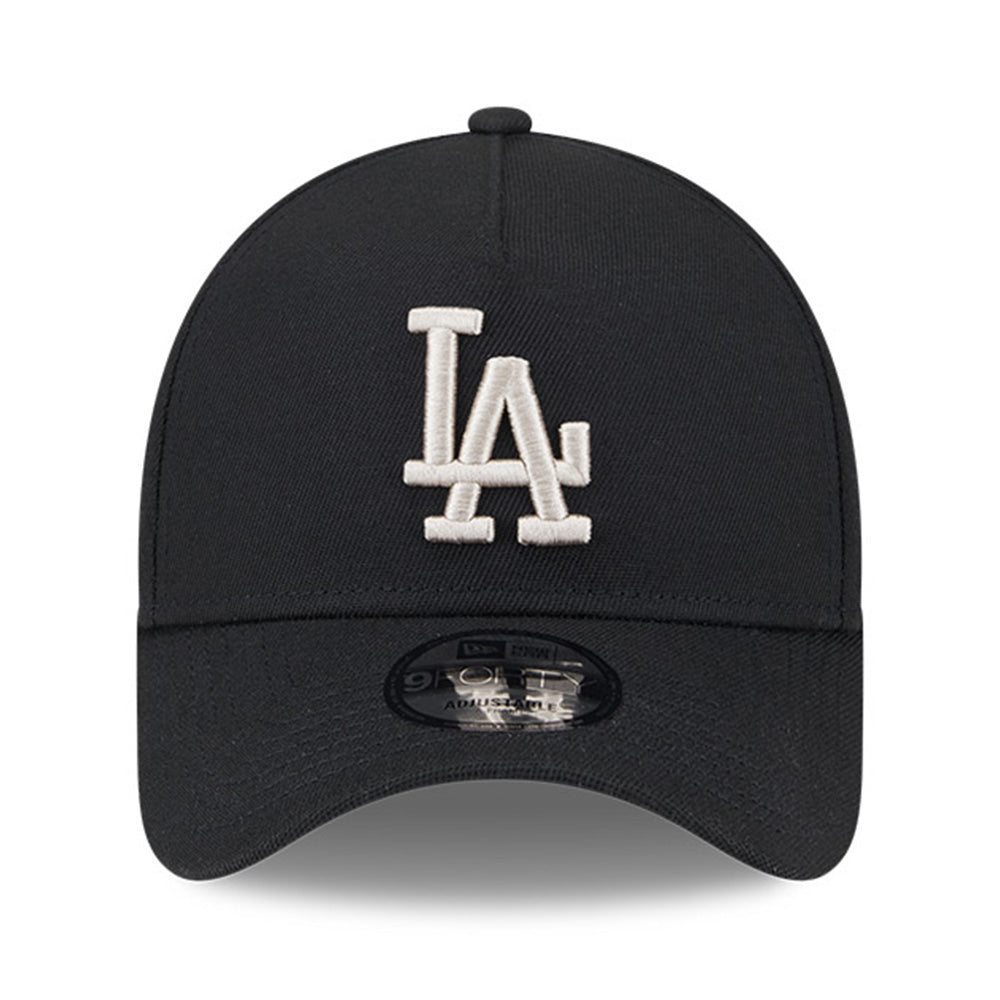 New Era Los Angeles Dodgers Black Stone Repreve® Black 9FORTY A-Frame Snapback Cap