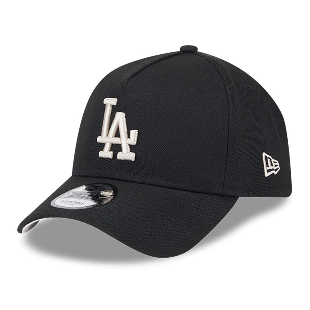 New Era Los Angeles Dodgers Black Stone Repreve® Black 9FORTY A-Frame Snapback Cap