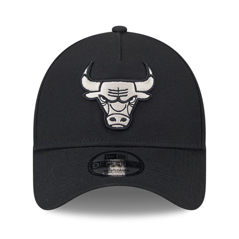 New Era Chicago Bulls Black Stone Repreve® Black 9FORTY A-Frame Snapback Cap