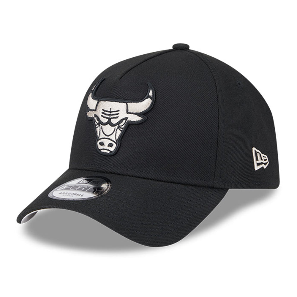 New Era Chicago Bulls Black Stone Repreve® Black 9FORTY A-Frame Snapback Cap