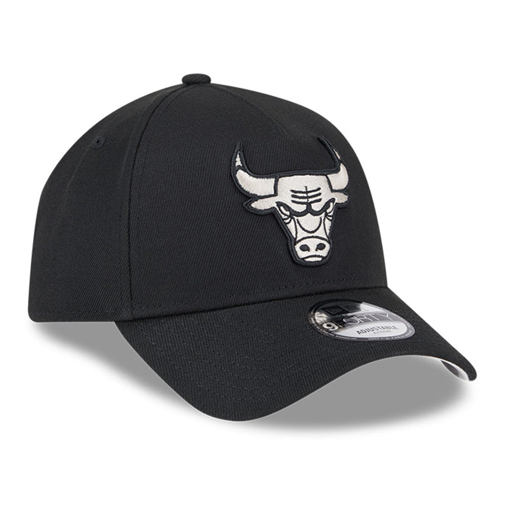 New Era Chicago Bulls Black Stone Repreve® Black 9FORTY A-Frame Snapback Cap