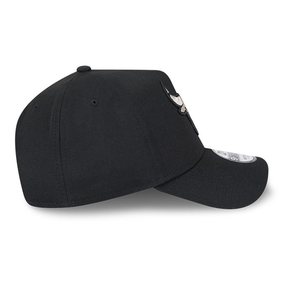 New Era Chicago Bulls Black Stone Repreve® Black 9FORTY A-Frame Snapback Cap