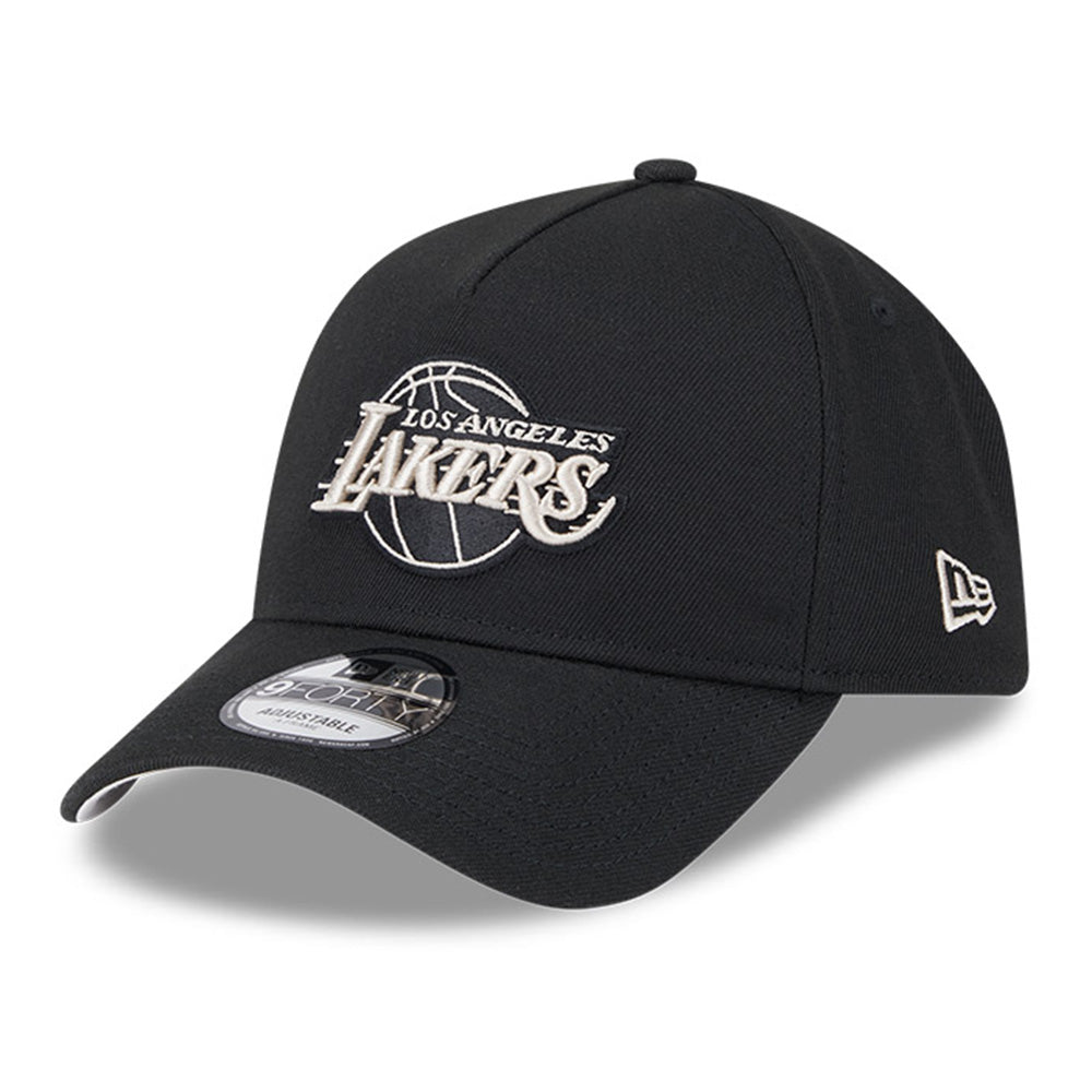 New Era Los Angeles Lakers Black Stone Repreve® Black 9FORTY A-Frame Snapback Cap