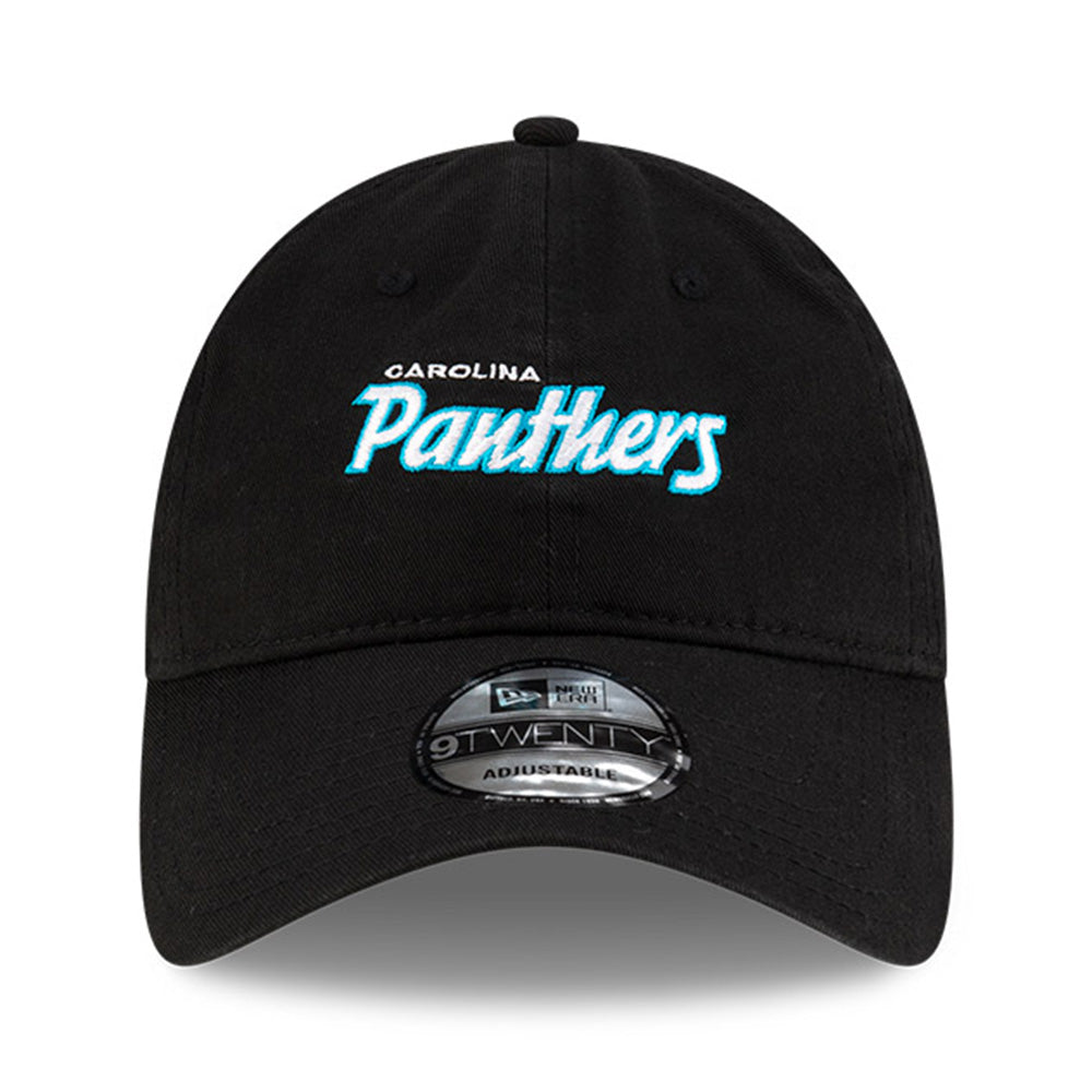 Carolina Panthers NFL Games Washed Script Black 9TWENTY Adjustable Cap