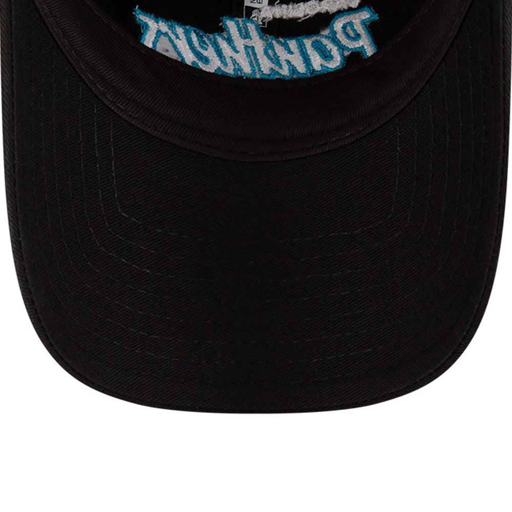 Carolina Panthers NFL Games Washed Script Black 9TWENTY Adjustable Cap