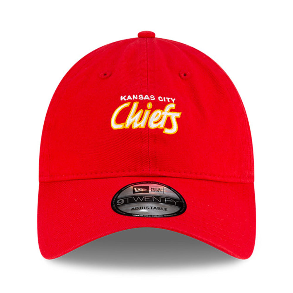 Kansas City Chiefs NFL Games Washed Script Red 9TWENTY Adjustable Cap