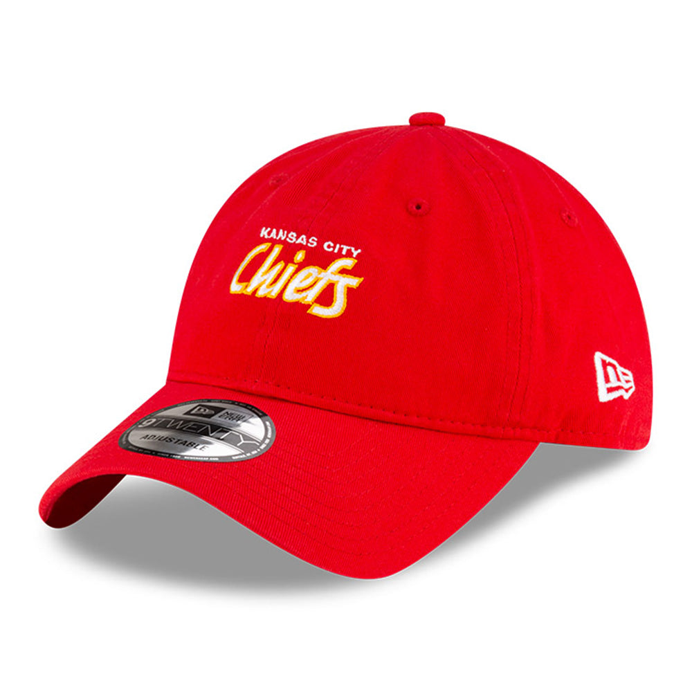 Kansas City Chiefs NFL Games Washed Script Red 9TWENTY Adjustable Cap